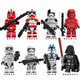 Star Wars Building Blocs Doll Lord Empire Black Warrior Cloning Storm Soldier Order Compatible avec LEGO Assembly Blocy Blocss Emerald Green KT1047