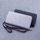 Daohuatu Canvas Clutch Herren Long Reißverschluss Brieftasche kann Handy Handtasche Business Casual Herren Brieftasche Oxford Stoff 13803 Leinwand Handtasche grau