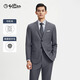 Goldlion suit men's new autumn and winter machine washable wool business formal jacket groom's wedding suit gray-58 56 A suit
