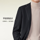 Hongdou shopping mall same style suit men's business casual wool modal slim flat lapel suit jacket for men S1 black suit M 170/92A