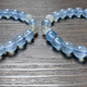 BOSFRU Natural Brazilian Ice Aquamarine Sea Blue Moonstone Crystal Agate Bracelet Women's Gemstone Bracelet Gift Aquamarine Moonstone Style-8mm