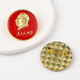 Chairman Mao's portrait badge, Chairman Mao's portrait badge, large pendant medal, red cultural badge (2cm) 3 pieces