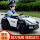 Babypure shine children's electric car baby police car stroller four-wheel four-wheel drive car for men and women with remote control toy car that can sit on people luxury equipped with dual drive black + remote control swing + Bluetooth 12v