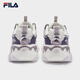 FILA official women's shoes FLUID 5 cat claw casual shoes fashionable retro sports shoes for women milk white/romantic purple-GO 38