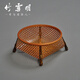 Bamboo Xueming handmade bamboo fruit basket Chinese retro round household storage basket snack snack basket tea snack box tea cup basket large size