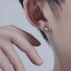 BJYLS999 Pure Silver Earrings Men's Simple Ear Hole Sterling Silver Earrings High-end Niche Temperament Versatile Earrings for Boys S999 Pure Silver Stars Earrings Random Single
