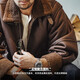 Madden American Retro B3 Bomber Leather Jacket Fur One-piece Plus Velvet Thickened Motorcycle Suede Jacket Men's Winter Brown S