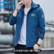 Hongxing Erke brand new autumn men's velvet jacket jacket detachable sports casual men's hooded Tibetan blue hat detachable E2XL