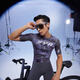 EVR cycling jersey men's short-sleeved summer graffiti printed top breathable quick-drying high elastic and thin variable speed-dark purple M