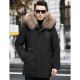 Luo Shang Gu Qiu Pai overcomes men's 2023 new winter fur coat fox fur men's fur integrated [fox fur] black shell + brown inner liner 4XL size 190-210 Jin [Jin equals 0.5 kg]