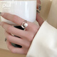 PWLS925 Silver Baroque Freshwater Pearl Ring Women's Niche Design High-end Open Index Finger Ring Tail Ring Accessories Baroque Pearl Open Ring 925 Silver