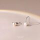 Su Shiliu s925 silver high heels pearl earrings for women French earrings light luxury temperament niche design ear hooks birthday gift a pair of pearl ear hooks (gold)