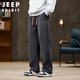 JEEP SPIRIT Jeep casual pants men's corduroy autumn and winter pants men's sports straight loose sanitary trousers