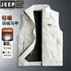 JEEP SPIRITJEEP Light Thin Down Vest Men's 2024 New Spring and Autumn Waistcoat Outer Wear Vest Men's Down Jacket Sleeveless Jacket Men's Style - Dark Gray 80 Duck Down 7XL