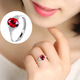 Fat Donglai quality silver ring ruby rose gold ring women's blue crystal open fashion diamond ring simple wear rose gold ruby open style