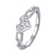 CHINA GOLD PT950 love chain platinum ring hollow ring as a birthday gift for girlfriend and wife, about 3.1g