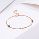Chao Acer 18K gold rose gold bracelet girl birthday gift little lucky SCK30003184 about 16 to 17cm