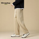 
MMOPTOP American straight-leg pants men's spring and summer retro loose casual sports trousers MA5A9903KK Khaki 4XL