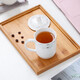 Tao Xianghui tea cup ceramic cup office cup conference cup with lid 10-piece set meeting cup business meeting water cup 350ml