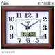 Kangbas living room wall clock silent bedroom office wall clock simple calendar clock home quartz clock perpetual calendar 41*36 cm wood grain calendar