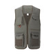 Decathlon Men's Vest Lightweight Photography Vest Multi-Pocket Fishing Mesh Vest Khaki Gray L-2999803