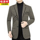 Hengyuanxiang woolen suit men's jacket 2025 spring, autumn and winter new style young and middle-aged business casual slim suit jacket blue gray 3XL 190