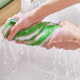Beautiful polyester bamboo fiber dishwashing cloth, not easy to stain with oil, kitchen cleaning rag, household, not easy to shed, absorb water, lazy cleaning towel, 10 pieces, large size 25*25cm, striped green