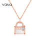 Vana lucky bag silver necklace female pendant clavicle chain graduates day gift for girlfriend and wife necklace rose gold