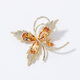 Qlady maple leaf corsage brooch, high-end female niche design, anti-exposure pin, scarf buckle, suit accessories, birthday gift