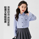 Zuoxi girls jk suit autumn college style 2026 new children's shirt skirt two-piece set spring and autumn style light blue shirt free tie 120 recommended height around 120cm