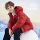 Disney Jungen Daunenjacke Winter Neue Dicke Warme Drei-Proof-Jacke Mittlere und große Kinder Entendaunen Skibekleidung Western-Stil Brotjacke Chinesisches Rot 150 cm