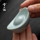 Xi Yuanji Ru kiln gold ingot tea pet small ornaments boutique opening can be used to raise creative tea toys high-end retro tea sets and tea ceremony accessories Tianqing Ru kiln small ingot tea pet