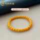 Fat Donglai's same amber beeswax bracelet, yellow chalcedony, chicken fat topaz, quartz jade bracelet for men and women, yellow 5A selected beads with diameter about 6mm, small size for women