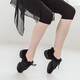 Sansha modern dance shoes mesh sports dance shoes air cushion soft bottom women's square dance shoes P22LS black 38