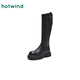 Hotwind boots for women winter women thick sole heightening retro casual slim tall knight boots