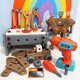 
Children's tool box disassembly toy set assembly table simulation repair repair electric drill electric screwdriver boy 9905 ever-changing set electric drill PCS80