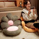 Feather pocket flower cushion butt cushion office sedentary chair cushion backrest all-in-one student dormitory floor butt cushion green flower anti-rabbit plush 50*50cm non-slip and comfortable