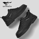 Septwolves men's shoes winter 2025 new sneakers men's breathable thick-soled wear-resistant work shoes trendy versatile business casual leather shoes black 43