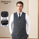 Fat Brother Plus Size Men's Suit Suit Men's Vertical Stripe Suit Three-piece Wedding Groom's Suit Plus Fat Oversize Formal Suit Black Vertical Stripe 4XL (220-240Jin Jin is equal to 0.5 kg)