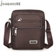 袋鼠（KANGAROO）男包休闲单肩包牛津布小背包男士包包休闲斜挎包帆布包手提商务潮 四拉基础款+YZ3519黑色