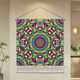 Geshang Nordic Retro Ethnic Style Bedside Tapestry Bohemian Inn Large Size Hanging Entrance Tapestry B&B Decoration G200-Mandala D-01 Width 80cm-Height 80cm Comes with Installation Package