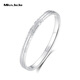 Miss JuJu pt950 platinum bracelet for women, wide face, round, semi-solid platinum bracelet for my wife, inner diameter 58mm, weight 9.75g, width about 3.5mm