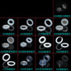 Xiaocai sealing ring gasket 4 points 6 points 1 inch nitrile rubber rubber high temperature resistant PTFE pad silicone belt filter gasket 6 points nitrile rubber gasket with ears