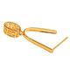 Yuyao safety buckle clip buckle 18k gold buckle accessories donut inlaid empty support thickened version pendant buckle melon seed buckle AU750 No. 6 thickened version - Chinese knot - 18k gold