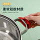 Silicone pot handle cover, high temperature and wear-resistant pot lid handle cover, casserole steamer, soup pot handle, insulated handle cover, 2 pieces, 1cm, gray style