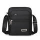 Cute and cute men's bag, casual shoulder bag, Oxford cloth small backpack, men's bag, casual crossbody canvas bag, portable business trendy bag, six-pull upgrade + YZ3519 black
