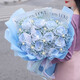 Baihuaguan flowers crushed ice blue rose bouquet real flower baby's breath birthday gift for girlfriend intra-city delivery to Beijing within 1 hour Love of the Stars 11 flowers |dy679