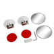 Car coach mirror coach car assist rearview mirror reversing auxiliary mirror reflector mirror blind spot reversing library mirror 9.5 white one-piece