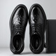
CARTELO Brock men's leather shoes cowhide men's shoes heightened thick sole formal shoes leather shoes men 9859 black heightened 39