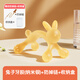 Yoshida Hisamori Rabbit Teether Baby Anti-Eating Hand Toy for 4 Months Baby Oral Stage 3-6 and Above Food Grade Teething Toy Nano Silver Rabbit + Chain + Box